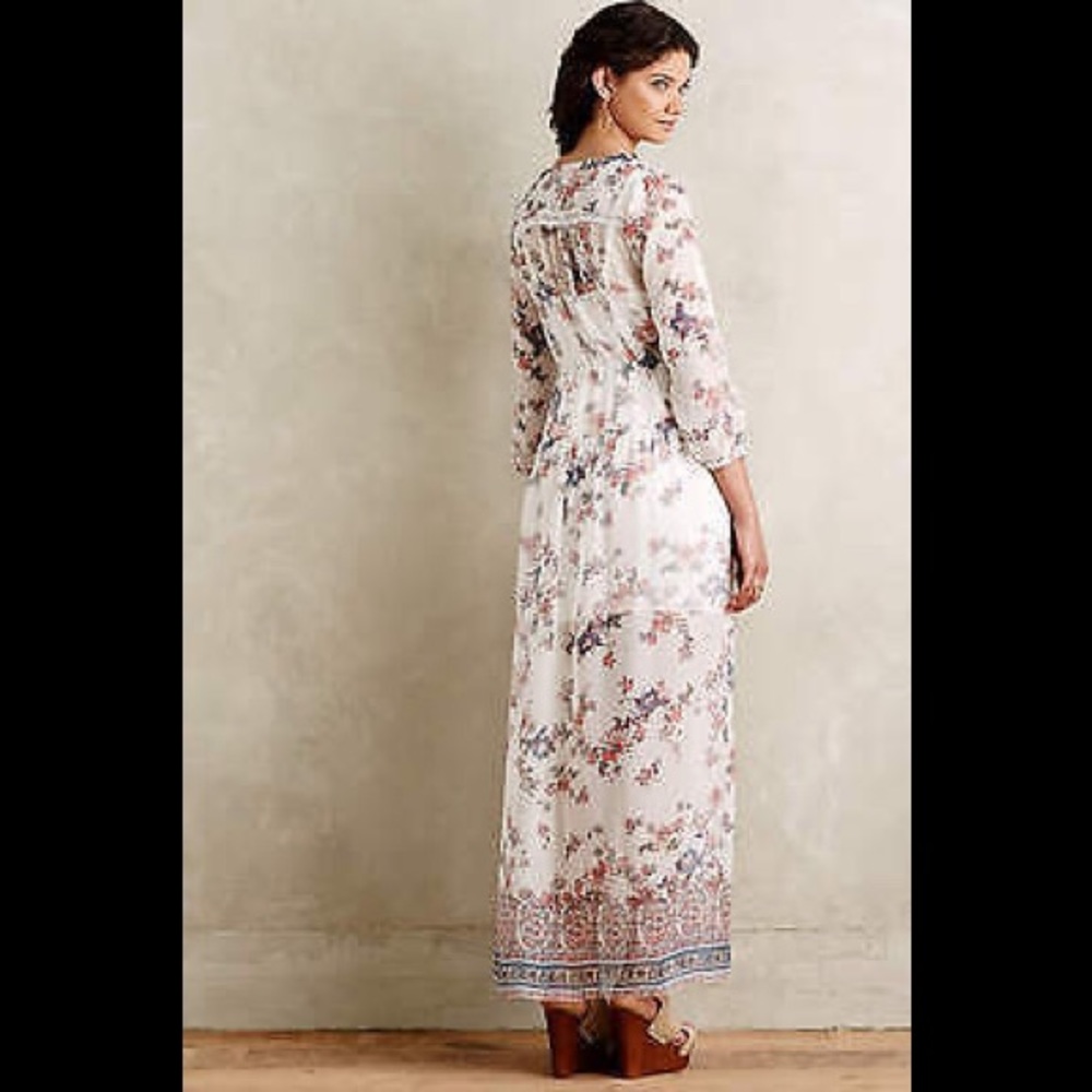 Anthropologie silk maxi dress Konrad Joseph